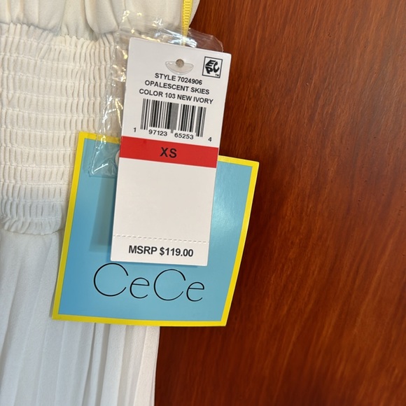 NWT CeCe Pleated Halter Midi Dress sz XS - NWT & Medium Like New - Picture 5 of 11